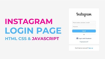 How To Make Instagram Login Page Using HTML CSS & JavaScript