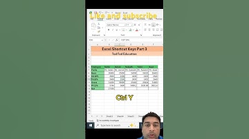 🖥️Excel Common Shortcut Keys Part 3 You Should Know #excel #exceltips #exceltricks #trending #viral