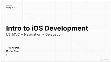 [SP24] Intro to iOS - L3: MVC + Navigation + Delegation