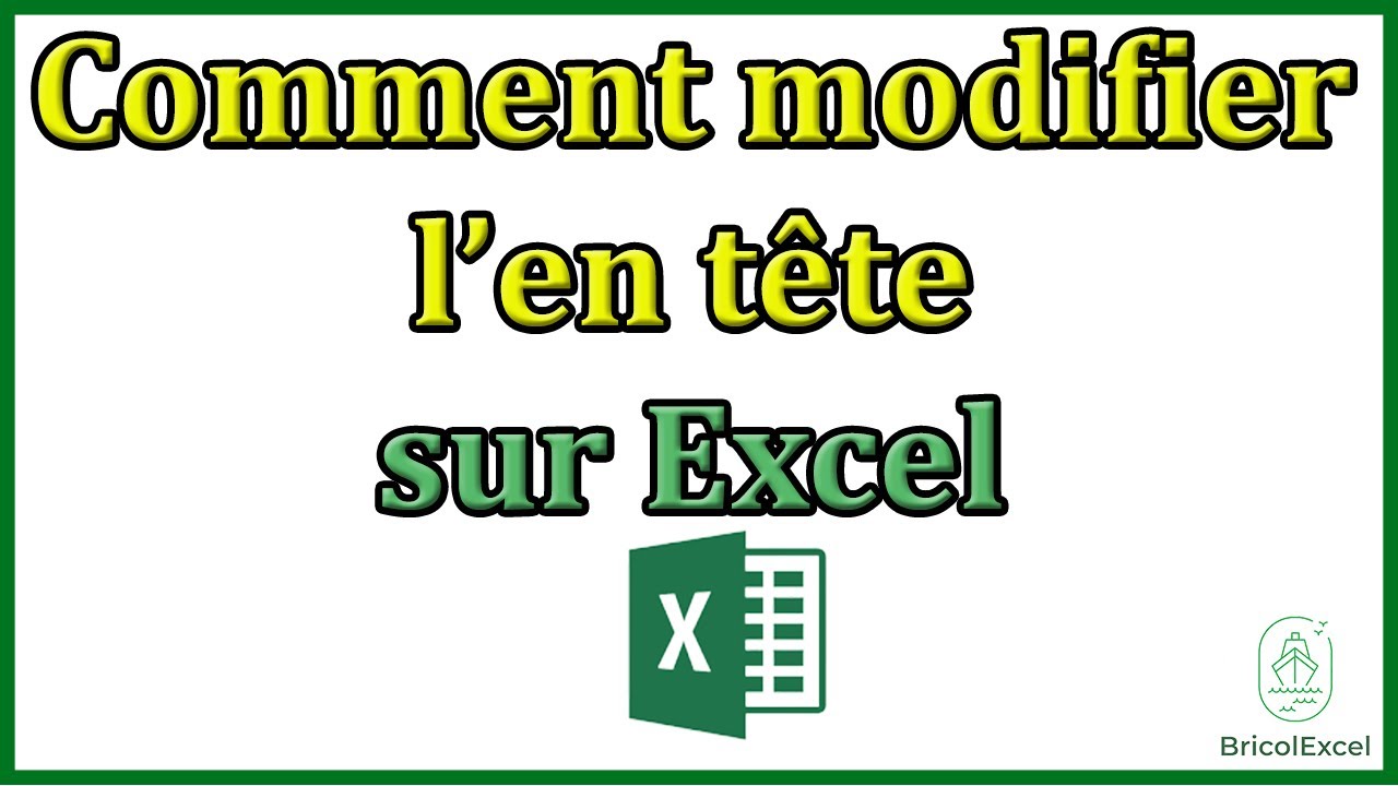 Garder En Tete Mais Pas Le Numero De Page Latex Comment modifier l en tête sur excel - YouTube