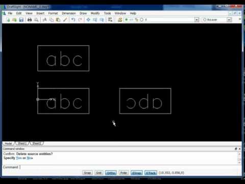 Using the MIRRTEXT command in Draftsight