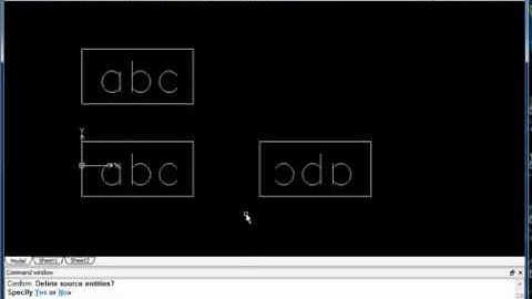 Using the MIRRTEXT command in Draftsight