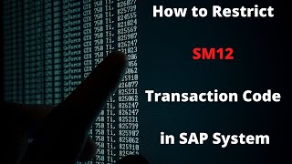 Restricting SM12 (Display & Delete Lock Entries) Transaction Code to Display only in SAP ABAP System