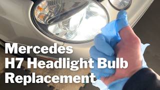 Mercedes H7 Headlight Bulb Replacement W211 and Others - aka How to Rip Your Gloves Repeatedly