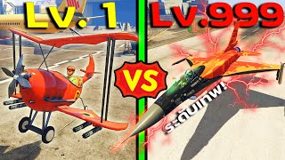 เครื่องบิน Level1 VS เครื่องบิน Level999 ฉบับเกรียน |GTA V Mod