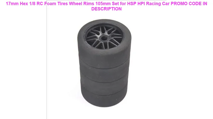 Recenzja  17mm Hex 1/8 RC Foam Tires Wheel Rims 105mm Set for HSP HPI Racing Car