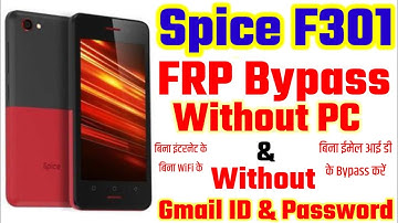 Spice F301 FRP Bypass | Spice F301 Google Account Bypass | Spice F301 FRP Bypass Without PC - (2023)