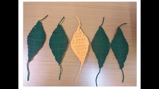 शिका पान विणायला/ how to crochet leaf for toran /indian crochet/vinkam marathi/ क्रोशा पान