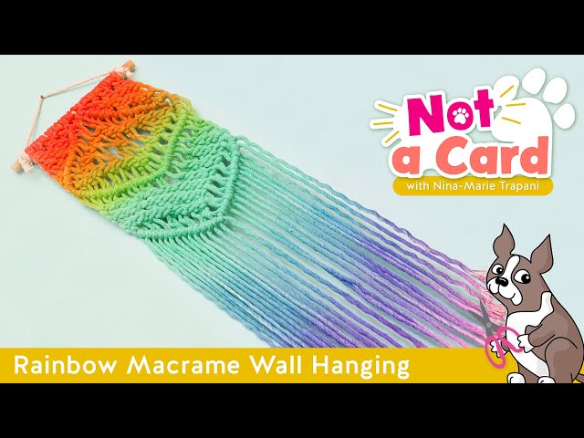 Rainbow Macrame Wall Hanging - Great Craft Room Decor! - Nina-Marie Design