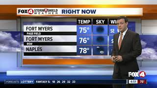 Forecast: For your Friday expect a mostly cloudy sky and not as many rain areas as yesterday