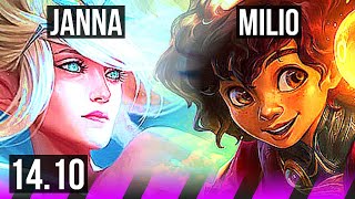 JANNA & Jhin vs MILIO & Sivir (SUP) | 1/1/20, 66% winrate | EUW Master | 14.10