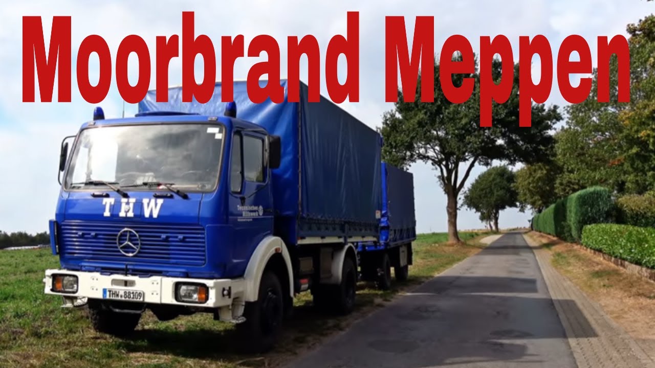 Riesen Rauchwolke und Katastrophenalarm wg. Moorbrand Meppen im Emsland