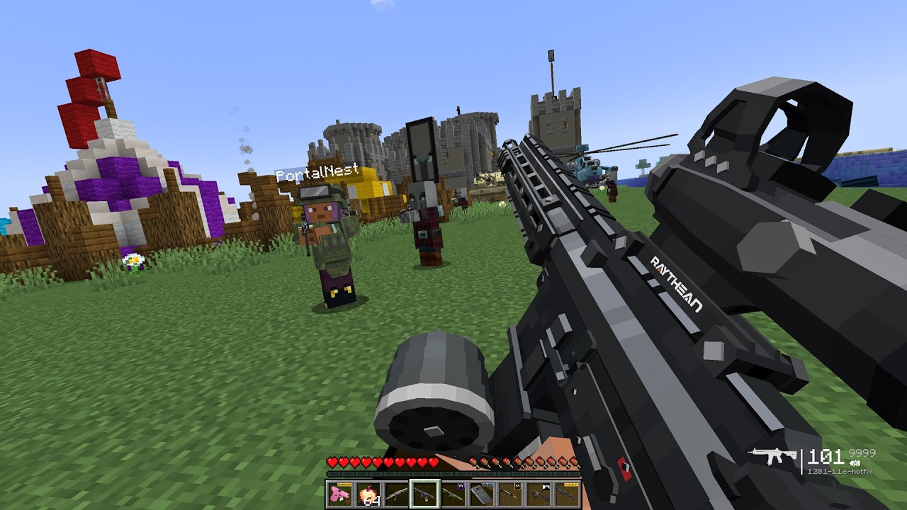 We Destroyed the Pillager Island Castle Using Modern Weapons and Cannons! 🌊💥🏰