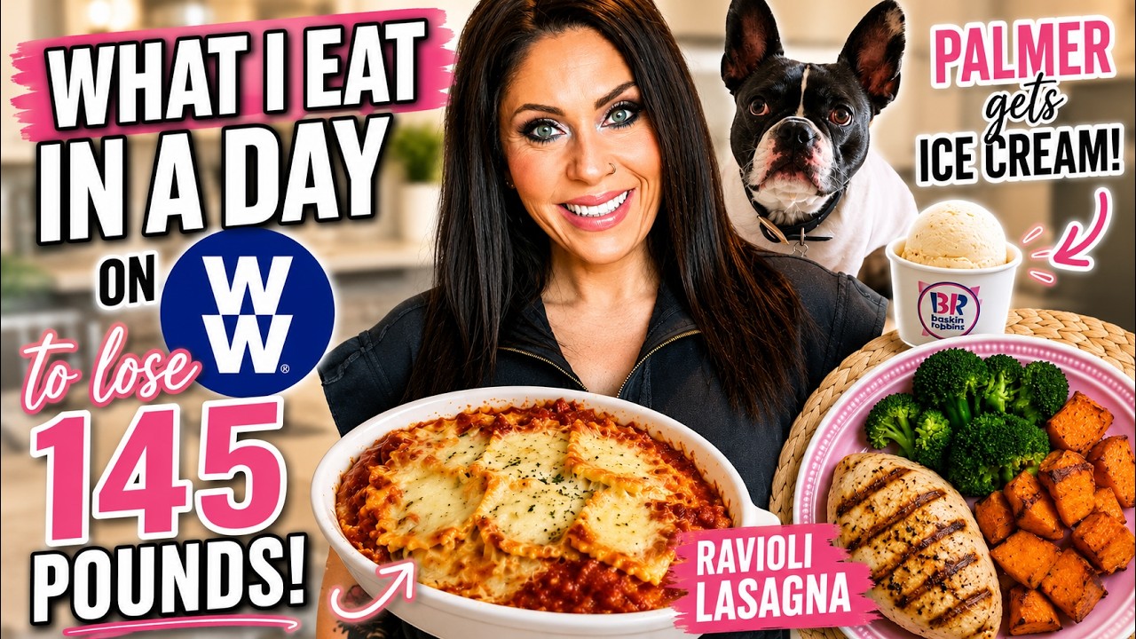 Thumbnail for WHAT I EAT IN A DAY ON WW TO LOSE 145 POUNDS - RAVIOLI LASAGNA & FAMILY OUTING!