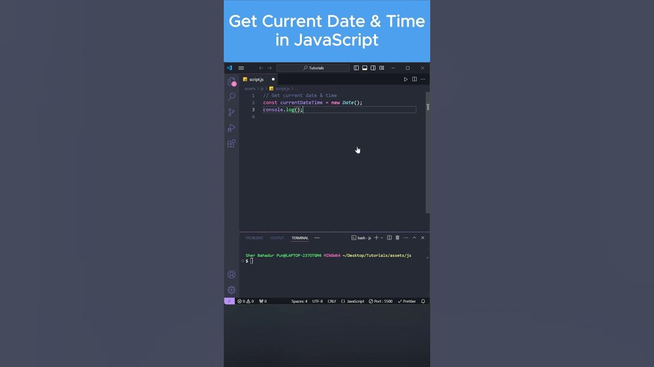 Javascript tips get current date and time javascript buddy4coding 