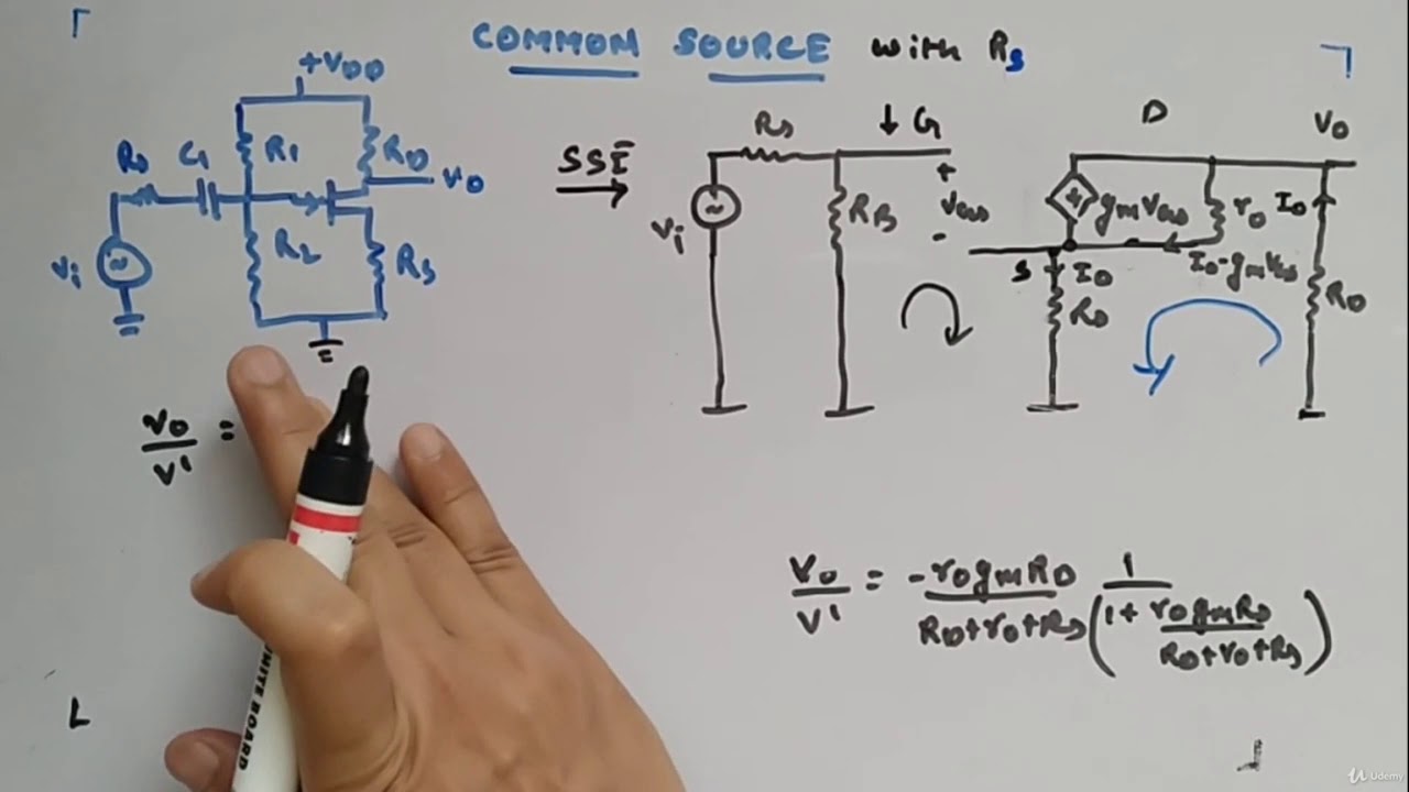 Common Source with Source Resistance - Analog Circuits - YouTube
