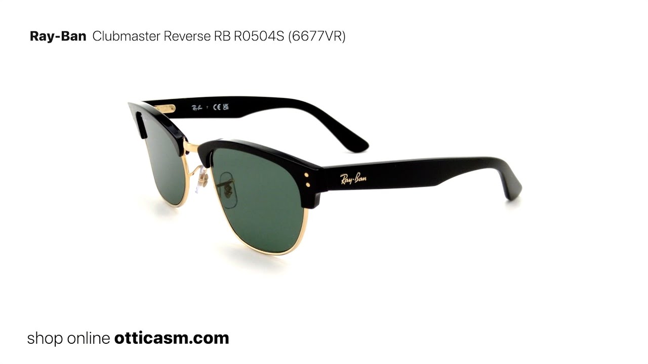 Ray-Ban Clubmaster Reverse RB R0504S (6677VR) - YouTube