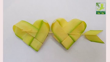Hướng Dẫn Thắt Trái Tim Bằng Lá Dừa | Instructions for tying hearts of coconut leaves