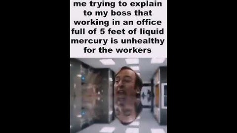 me trying to explain to my boss that working in an office full of 5 feet of liquid mercury