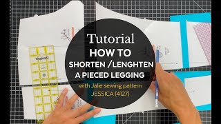 How to shorten or lengthen a pieced legging - (Jalie pattern 4127 JESSICA)