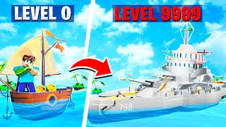 Upgrading BABY BOAT to GOD SHIP in ROBLOX!