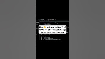 turtle racing game day 19 of 100 days of coding challenge #shorts #racinggames