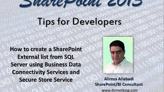 Create a SharePoint 2013 External list from SQL Server using BCS and Secure Store