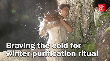 Braving the cold for winter purification ritual