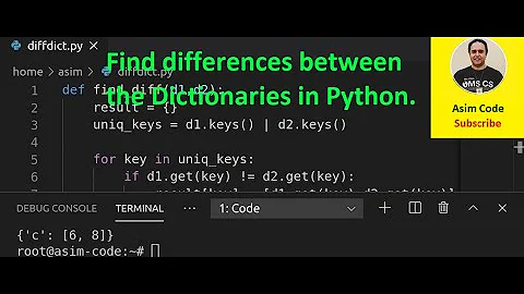 Find differences between the Dictionaries in Python