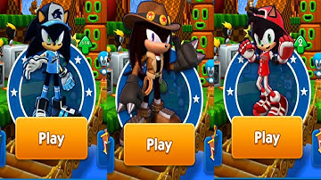 SONIC DASH - SHADOW SWAGGER SONIC vs SHADOW TREASURE HUNTER KNUCKLES vs ALL STAR AMY FUNNY GAMEPLAY