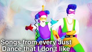 Músicas De Cada Just Dance Que Eu Não Gosto // Songs from every Just Dance that I don't like