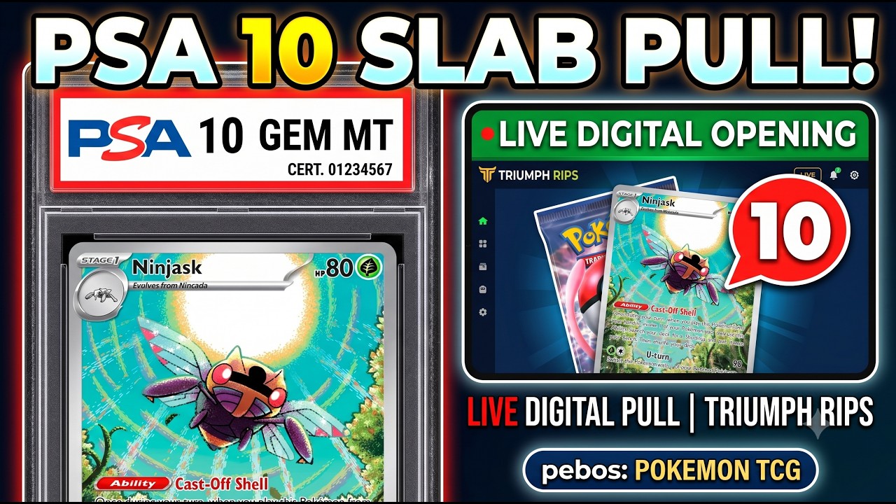 INSANE PSA 10 SLAB PULL! Ninjask 137/132 Mega Evolution | Triumph