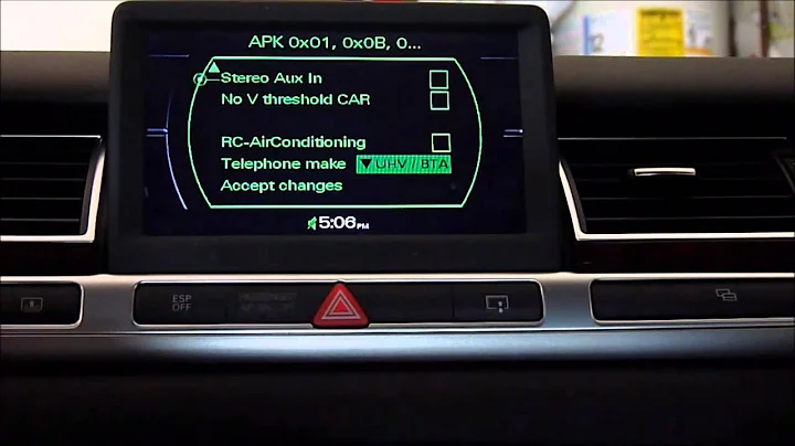 Enable MMI Instrument Cluster Menu