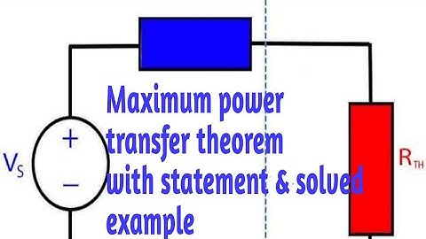 maximum power transfer theorem #mpt #maximumpowertrasfertheory