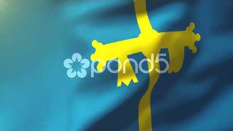 Asturias Flag Waving In The Wind. Looping Sun Rises Style. Animation Loop