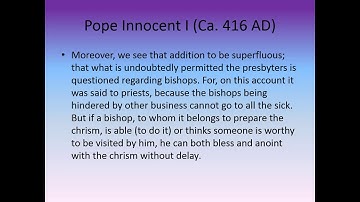 Anointing of the Sick - Part I