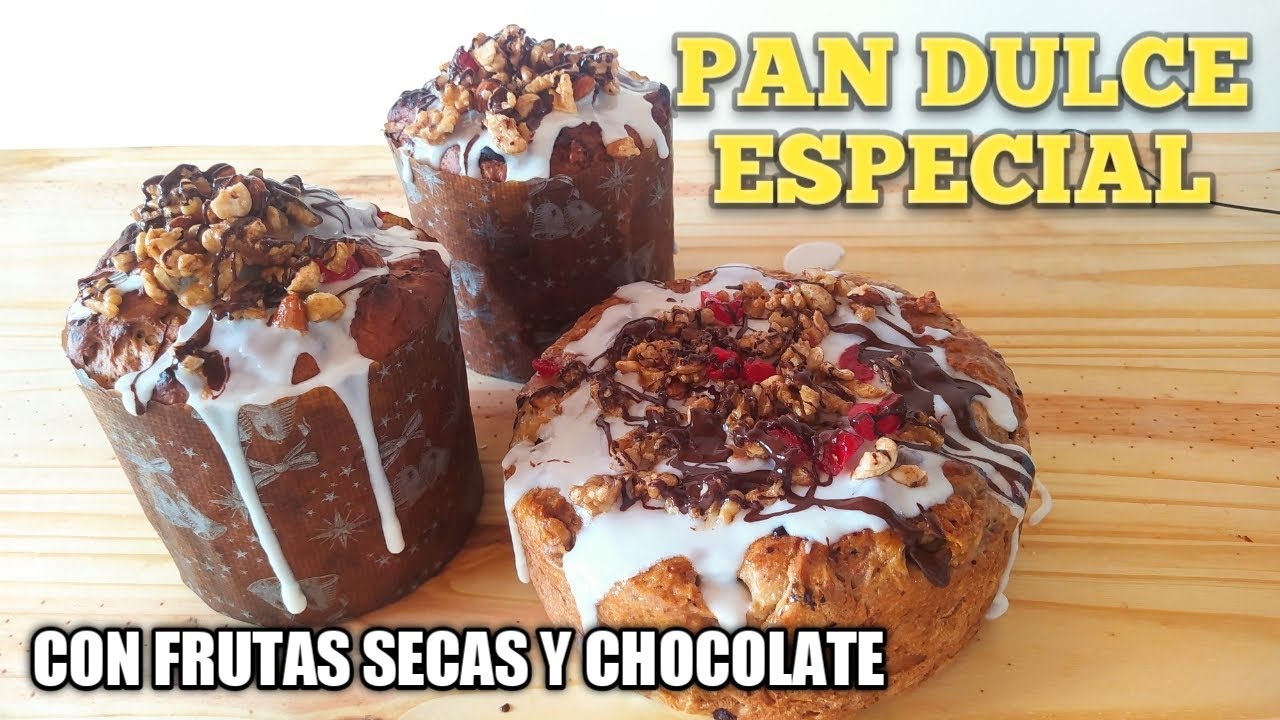 Como hacer un Pan dulce Especial con frutas secas y chocolate!!!