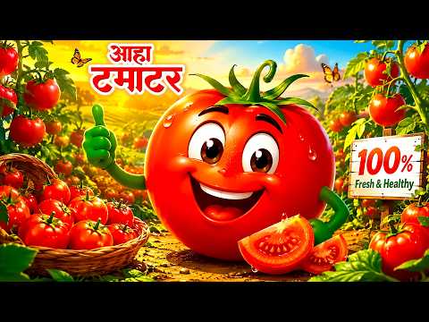 Aaha Tamatar Bada Mazedar | आहा टमाटर | Most Popular Hindi Rhymes For Kids Song | Noina Rhymes