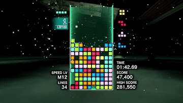 New "Master Mode" high score (178 lines/M18) in Tetris® Effect Connected (Steam version on laptop)