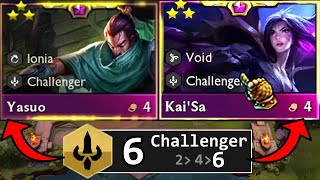 Challenger needs to be nerf !!! / 6 Challenger Ft. 3 star YASUO and 3 star KAISA / SET 9 / TFT