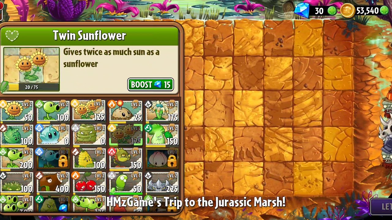 Plants vs. Zombies 2: Jurassic Marsh Quick Walkthrough and Strategy Guide -  UrGameTips