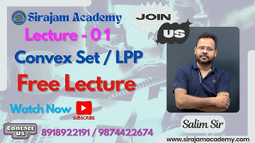 Lecture 1 | Convex Set & Related Theorem