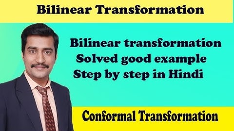 Bilinear transformation solved good example step by step in Hindi