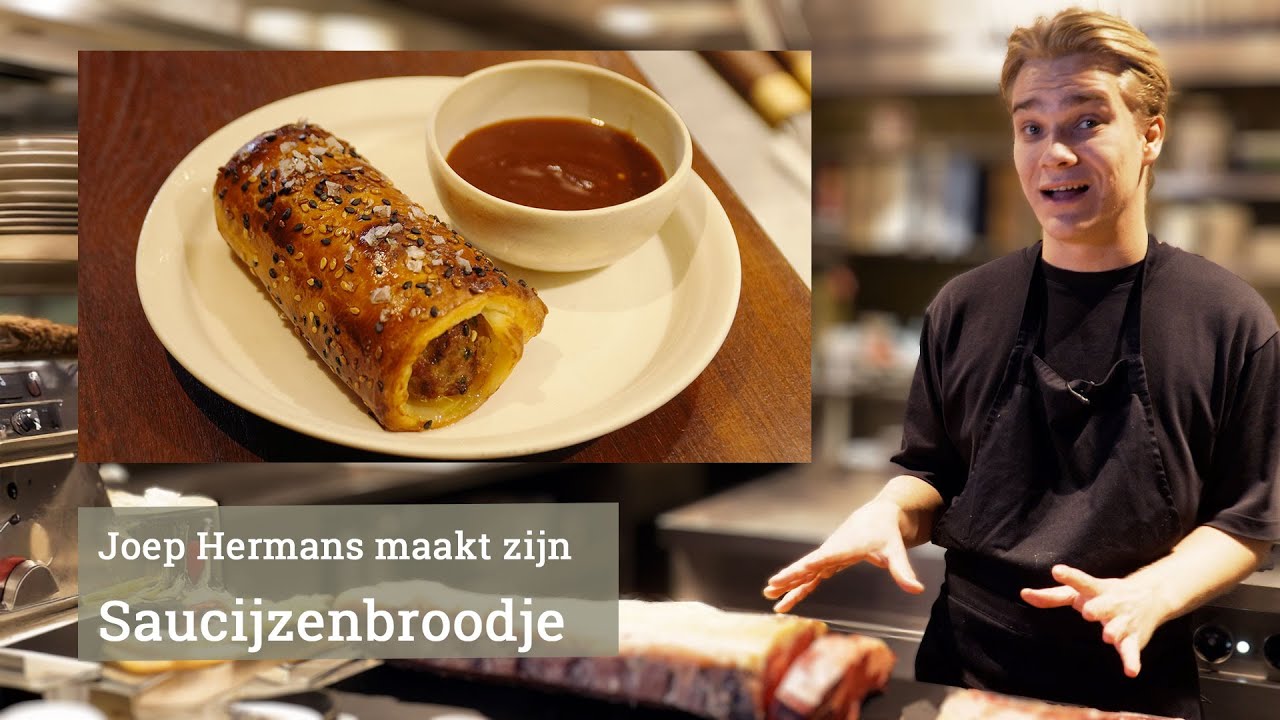Het saucijzenbroodje van restaurant Badcuyp