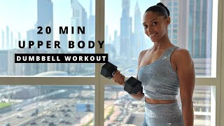 20 min Upper Body Dumbbell Workout [Strength & Toning]🔥