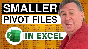 Excel - Odd Trick to Reduce Size of Excel Workbooks That Contain a Pivot Table - Episode 857