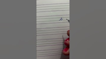Small Letter e in Cursive Writing | Short Video |