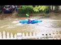 Kayaking a flooded street  more goals