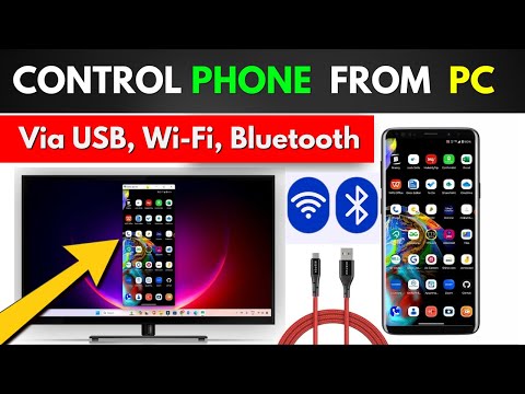 How to control Android phone from PC/Laptop | via USB Wifi and Bluetooth | Wi-Fi bluetooth