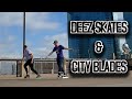 Deez skates and city blades throw down an inline skate dance
